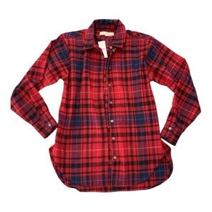 Women’s Loft Soft Long sleeve Flannel Button up size XS